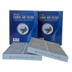 [프리미엄 플러스] 신아 자동차에어컨 활성탄필터 (1+1), 2개,  EV4(25.3~)