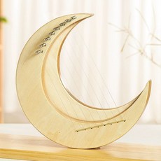 초승달하프 입문용 초보자 현악기 악기 8현 휴대용, 반월 8현 대형, 1개