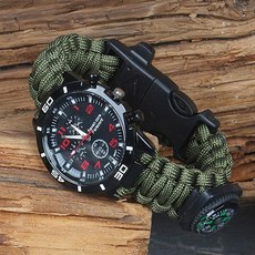 꿈꾸는비 등산용 나침반 시계 등산장비, 카키