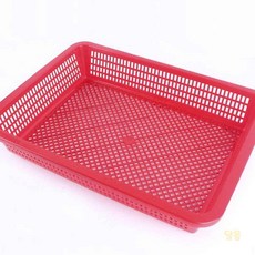 대목 낮은 사각 소쿠리 6호특 레드 채반소쿠리