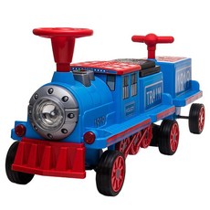 전동기차 탑승형 기차놀이 전동트레인 놀이체육 3인 세트, 듀얼 드라이브, 블루 4륜구동 3인세트