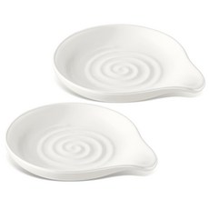 가스레인지용 세라믹 스푼 받침대, 2개, 흰색