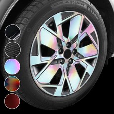 GV60 순정휠19인치 호환 데칼 튜닝 휠스티커 홀로그램 휠마스크 랩핑, 카본무광 (차량한대분)