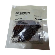 MUJI 구운 오징어다리, 3개, 25g
