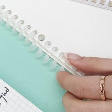 달빛M 셀프제본 루즈링 클릭링 투명 12mm 똑딱링