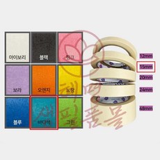 혜명만물몰 종이 마스킹테이프 바다색 15mmx40M