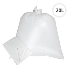 킹스봉 재활용 쓰레기 비닐봉지 평판 분리수거 봉투 (백색), 20L, 100매