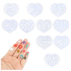 Framendino 10 Pack Small Polymer Clay Silicone Molds for Earring Making Decorations, Framendino, 10 Pack Small Poly