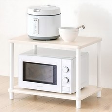 [색상리뉴얼행사] 국내생산 튼튼한 조립식 전자렌지대 다용도수납장 밥솥다이 렌지대수납장 맘마존 강아지수납장, 1-1) 진열장형 2단-크림화이트