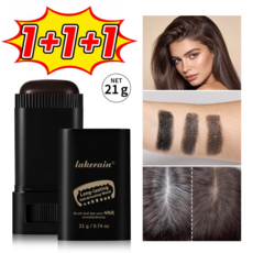 [3초 만에 완성되는 염색] 방수 및 땀 방지 헤어 스타일링 스틱 새치 커버 필수템 식물성 재생 염모봉 새치 커버 스틱, [1pcs] 브라운