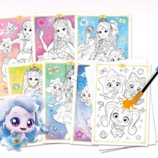 EVERYBAO 캐치 티니핑 엽서물감색칠 유아색칠북 여아선물