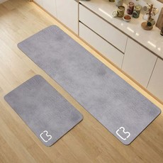 모레아오브제 빨아쓰는 소프트 규조토 주방매트 발매트 1+1 세트 무지단색심플 14종, SIM-2607