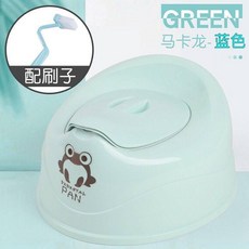 兒童馬桶 移動式寶寶坐便器：防滑加高設計，環保材質，方便清洗, 藍色+刷子