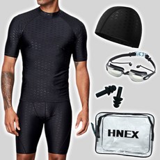 HNEX 남성 상하의 실내수영복 6종 세트