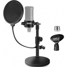 이노기어 마이크 스탠드 데스크 쇼크 마운트 클립 팝 필터 38인치58인치 어댑터 포함 조절 가능한 데스크톱 테이블 2020 Fifine K669B Shure SM58 SM48