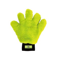 Soul 五指洗車手套 柔軟纖維 高效清潔 汽車美容用品, 綠色, 1個