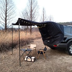 차박텐트 캠핑지구 스텔스 SUV 도킹 트렁크 카 텐트 M/L 폴대포함 + 비닐창, (01)스텔스차박[M/블랙]+비닐창M