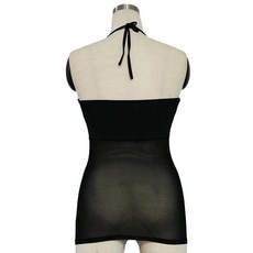 밸리 댄스 하단 탱크 탑 성인 Bodycon 거즈 라틴 발레 내부 레이 업 교수형 스트랩 메쉬 허리 바디 커버