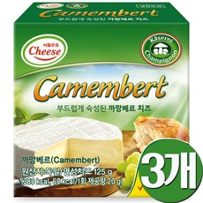까망베르치즈, 3개, 125g