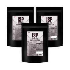 SP스포츠 ISP 분리대두단백질 흑임자맛, 1.2kg, 3개