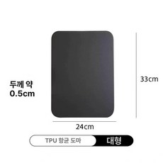 nal_mada 도마 깔끔 주방용품 세트 플레이팅 컷팅받침대, 1개, 블랙 사각 대형
