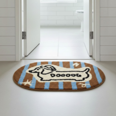 더벨류 논슬립 흡수력강화 강아지 욕실 발매트 50x80cm, 1개, 브라운