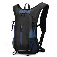 登山背包 騎士背包 戰術背包 旅行背包 輕便雙肩背包越野跑步背包自行車水袋包防水戶外登山包徒步旅行包, XYW2404黑色配深藍L29W14H4