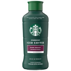 Starbucks Dark Roast Iced Coffee Black Unsweetened 스타벅스 다크 로스트 아이스 커피 블랙 언스위트, 1.42L