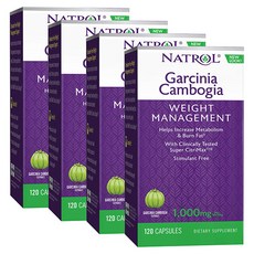 NATROL 納妥 藤黃果萃取美體膠囊 1000mg, 120入, 4個