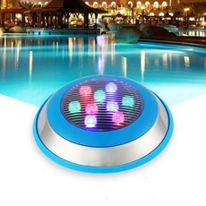 수영장 램프 파란색 방수 야외 수중 연못, 04 RGB with Remote, 01 12W D230xH48mm, 3. Blue color