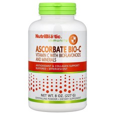 뉴트리바이오틱 이뮤니티 아스코베이트 Bio-C 바이오플라보노이드 미네랄 함유 비타민C 227g (8oz), 226.796 g, 1개