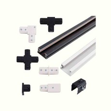 늘정 조명 레일 부속 옵션선택, 부속/ㄱ자연결/화이트