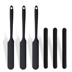 6피스 실리콘 왁스 어플리케이터 논스틱 왁싱 제모 스틱 주걱 재사용 가능한 하드 스크레이퍼 홈 살롱 바디 사용 (블랙) LEISENOR 11st_amz 190087 855968, 블랙