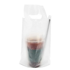 카페 테이크아웃 비닐 캐리어 1구, 1세트, 200개입