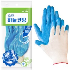 [오런장갑] 오런 하늘반코팅 코팅장갑 13G, 중(M), 20개