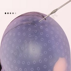 셀프 브릿지 부분염색 탈색 실리콘해어캡모자 발레아쥬 옴브레 솜브레 코바늘세트 하이라이트해어캡, 1개