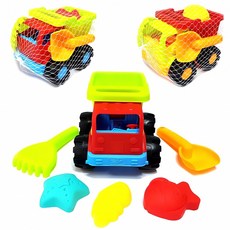 트럭 모래놀이 찍기틀 바스켓 장난감 화물차 모래 사자 바구니 어린이 놀이 기구 조립 키트, 988-색상랜덤