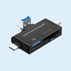 七合一 多功能讀卡器 Type-C USB3.0 適用蘋果 SD TF卡, 黑