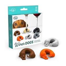 Genuine Fred WINER DOGS 닥스훈트 강아지 음료 마커 6개 세트 116mm x 25mm x 102mm - 5188414, 멀티컬러/모듬