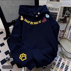 TKX 여성 캐주얼 이너티 후드티셔츠 봄 가을 따뜻한 면 단체티 기본핏 심플