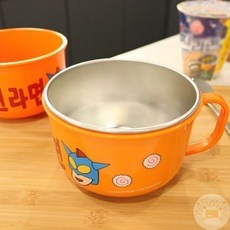 온빛마켓 짱구 손잡이 스텐그릇 면용기