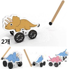 자석으로 가는 자동차 트리케라 만들기 마그넷 공룡 미니카 자석 성질 척력 실험 (2인용)