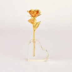 발렌타인 데이 선물 금박 장미 도금 금 인공 꽃 웨딩 장식 연인, 1개, 4. Matte 15cm-Base