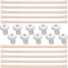 오일 램프 윅 튜브 홀더가 있는 램프용 0.5피트 1/4인치 원형 면 10세트 알코올 캔들 티키 토치용 교체 부품, 0.5 Feet 1/4 Inch