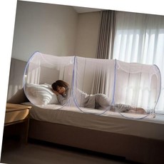 휴대용 모기장 접이식 방충망 싱글 1인용 침대, 단일옵션