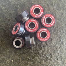 seismic 進口長板速降滑板軸承 6珠紅蓋高精密軸承, 如圖所示, 1個