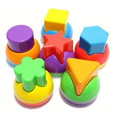 캐스비 튼튼 모양 짝 맞추기 쌓기블록, 혼합색상, 1세트