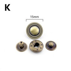 빈티지 버튼 금속 프레스 스터드 바느질 가죽 공예 의류 가방 스냅 10 세트