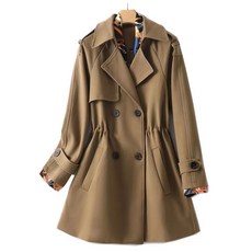 [TOP-1추천] 캐주얼 슬림핏 패션 여성 트렌치코트 기질 롱 트렌치코트 여성 루즈핏 롱 트렌치코트