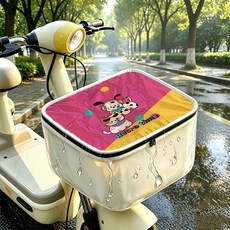 電動車車筐專用防雨防水罩 防塵耐磨 多款圖案可選, 貓狗派對, 1個